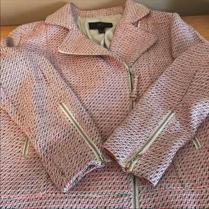 Biker style tweed jacket